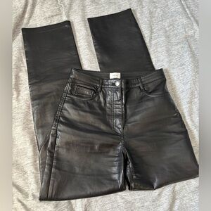Aritzia Black Leather Pants